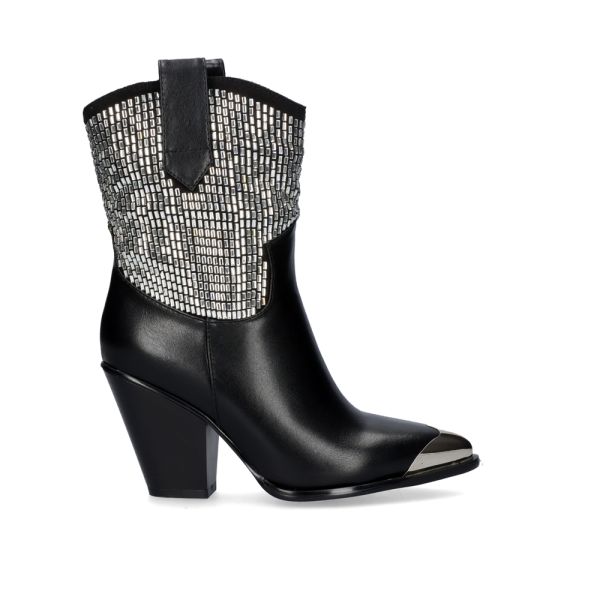 HEEL ANKLE BOOTS T2137-H142 BLACK